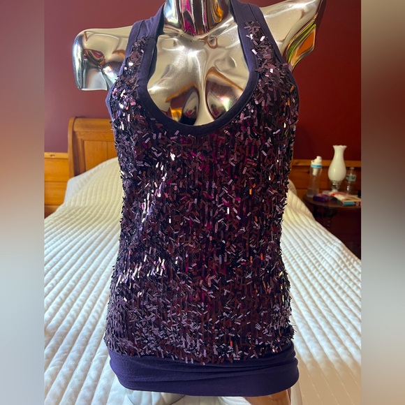 Deep Purple Sequin Racerback (S) - Picture 1 of 2